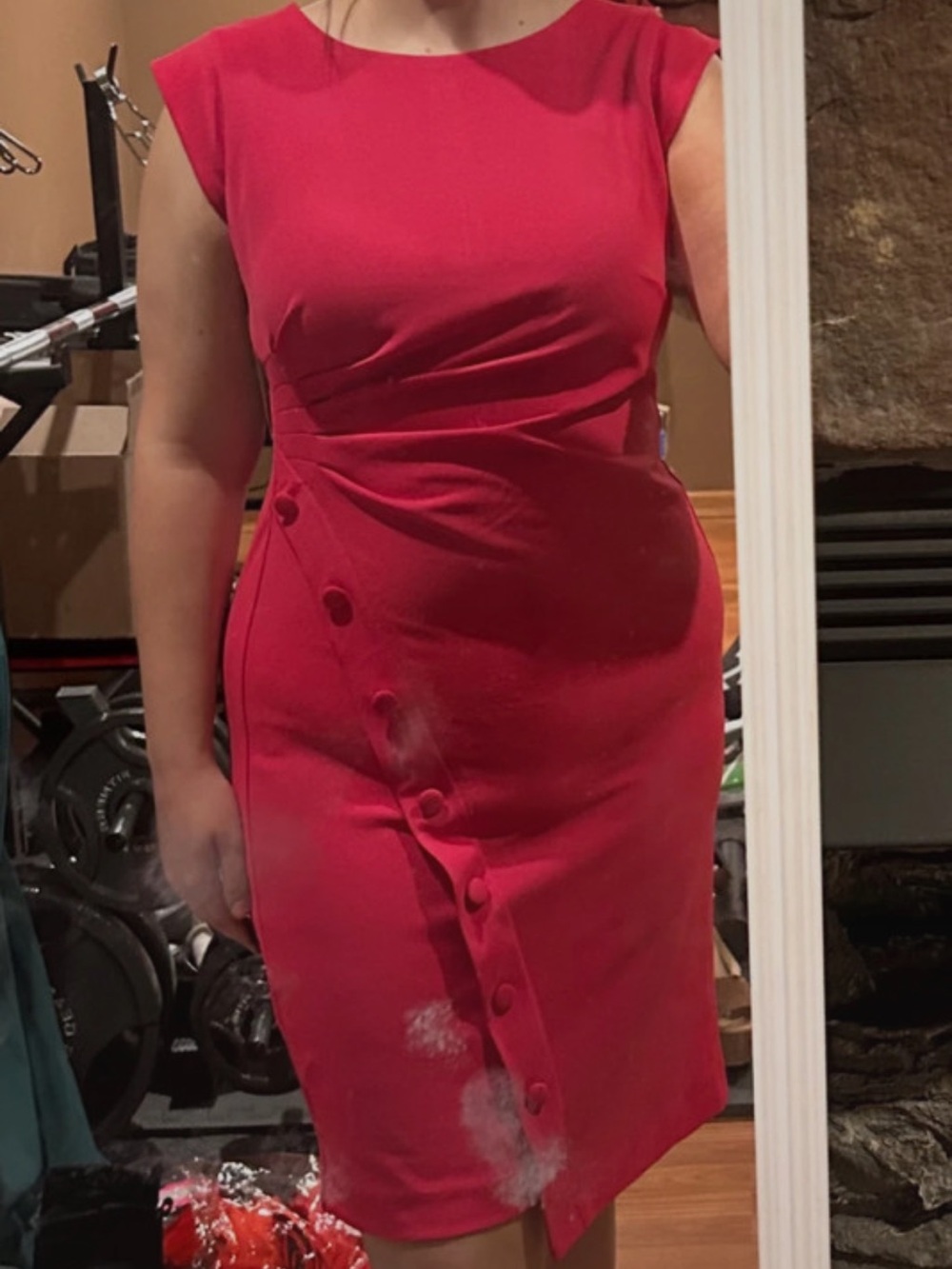 Shelby and Palmer Elegant Fuchsia Cap Sleeve Dress Pageant